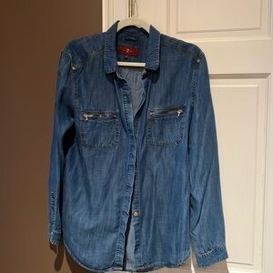 Seven all man kind denim top size L